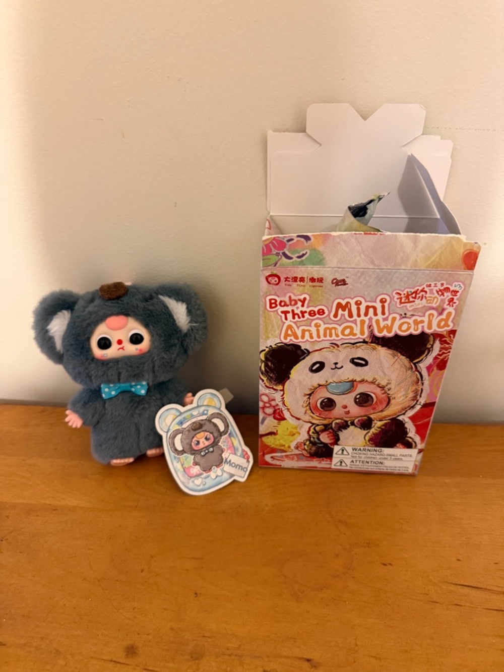 Baby Three Plush Doll - Gray Koala from Mini Animal World Series
